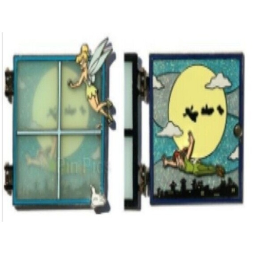 Disney Pin Tinker Bell White Glove Hinged London Window Peter Pan LE‎ WDW 51700